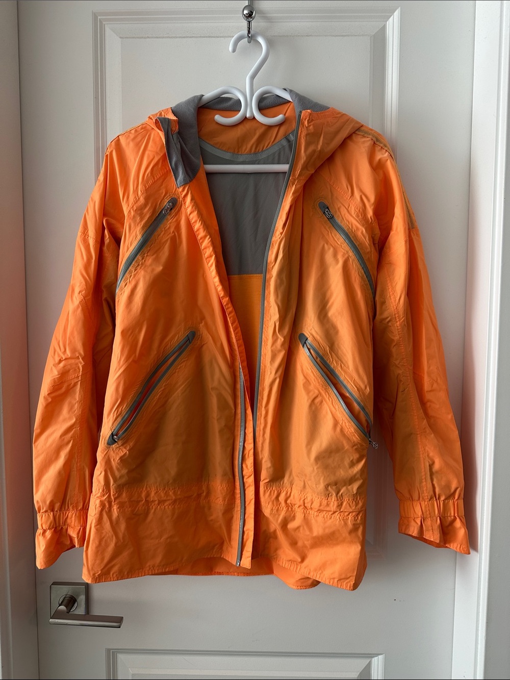 Lululemon Orange Hooded Windbreaker Jacket